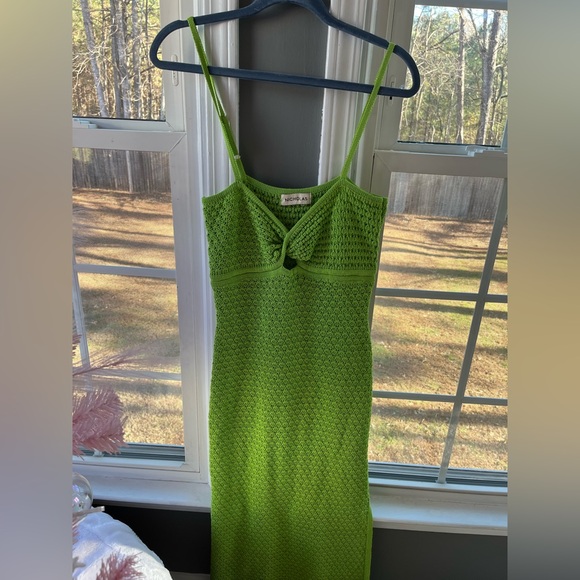 Nicholas crochet-knit green midi dress - Picture 5 of 7